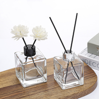Carré 50ml 100ml 150ml 200ml 250ml Aroma Parfum Bouteille Désodorisant Diffuseur Bouteille En Verre Reed Parfum Diffuseur Bouteille