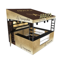 Stand d'exposition portable 10x10 en aluminium SEG ignifuge, montage rapide sans outils