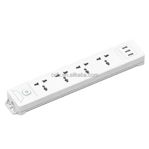 4 Outlets 3 USB Ports Universal Socket Power Extension Strip Surge Protector Charging Switch Power Strip Sockets