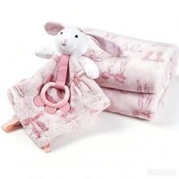 Couverture de sécurité personnalisée OEM pour bébé, en flanelle douce, doudou réconfortant, compagnon de sommeil pour nourrisson, mouchoir, cadeau pour nouveau-né