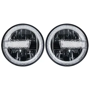 Классическая фара DOT & Emark 7 дюймов 66W Hi/Lo w/White DRL для грузовика GMC C15 C25 C35 Vaz 2021 Lada Niva 4x4