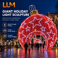 Guirlande lumineuse LED de 4 m de diamètre, boule géante à traverser avec structure en aluminium pour motif lumineux de Noël