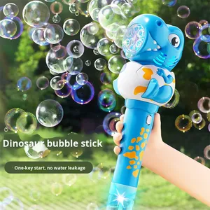 Máquina de Burbujas Eléctrica de Plástico para Niños, Diseño de Dinosaurio, Totalmente Automática, Juguete para Juegos al Aire Libre - Product Image 3