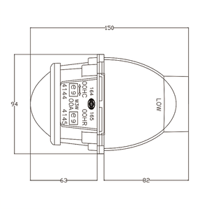 Phụ kiện xe máy cổ điển đầu ánh sáng với bóng đèn cao beam55w thấp beam3w - Product Image 5