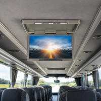 Monitor LCD IPS TFT de 19 Pulgadas con Reproductor MP5, Control Remoto USB, Full HD 1080p, Plegable, para Montar en el Techo del Auto