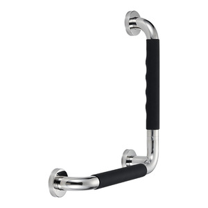 Masaki Bon Main courante en acier inoxydable en forme de L 40x40cm avec silicone antidérapant pour salle de bain, couloir, escalier - Product Image 3