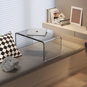 <span class=keywords><strong>Tavolino</strong></span> Angolare Moderno in Acrilico Trasparente su Misura, <span class=keywords><strong>Tavolino</strong></span> Laterale in Acrilico per Divano - Product Image 2