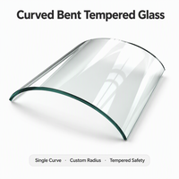 Balcon en verre trempé 12mm exploité en usine verre trempé en aluminium ultra Transparent protection des bords verre trempé incurvé