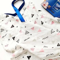 Couverture d'emmaillotage pour bébé, imprimé animal, pur coton, double couche, fine, été, tissu d'emmaillotage, drap de lit pour nouveau-né, serviette de bain, couverture