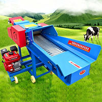 Broyeur de paille horizontal robuste à double usage (sec et humide) avec alimentation automatique pour la préparation de fourrage pour le bétail