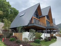 Cymdin – Maison conteneur modulaire triangulaire en acier, type A-Frame, préfabriquée, moderne, économique, kit maison, hôtels, bureaux, bâtiments résistants au vent
