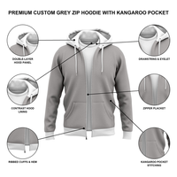 Sweat-shirt à capuche zippé intégral pour homme avec broderie personnalisée, fermeture avant intégrale, idéal pour les athlètes - Fabricant