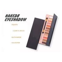 Einzelne Matte Pigmentierte 12-Farben Plastik Make-up Gepresste Glitzer Private Label Kosmetik Lidschatten-Palette mit Eigenem Logo