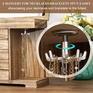 Caja Organizadora de Joyas de Madera Rústica Miratino con Espejo para Collares y Pulseras - Origen Zhejiang Modelo Wzn2026040918 - Product Image 6