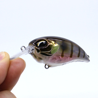 Leurre de pêche bionique flottant 50mm ABS, crankbait mini 10g, plongeant 2m-3m, avec sonnette, pour saumon, rivière, lac, ruisseau