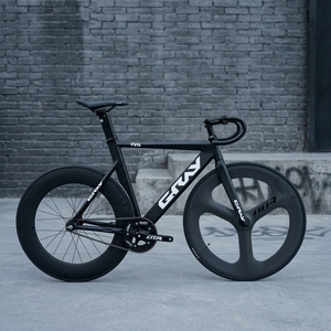 Vélo de route fixie GRAY F15 700C avec roue à 3 rayons, cadre aérodynamique en aluminium, vélo à pignon fixe léger pour étudiants, adultes, hommes et femmes - Product Image 1