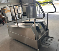 Station de désinfection automatique des mains et des bottes en acier inoxydable 304 avec brosse pour semelles et dessus des bottes, pour usine alimentaire