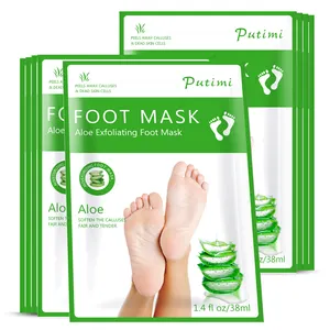 hot product putimi Aloe vera foot peel mask natural foot care mask with 100% essential oils and care foot mask Aloe