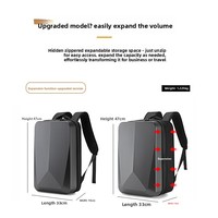 Sac à dos E-Sports Nouvelle Génération Coque Rigide Compartiment PC Tendance Cool Imperméable Polyester Antivol 20-35L Unisexe Professionnel