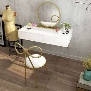 Floating <b>Vanity</b> <b>Table</b> Wall Mounted Minimalist Modern Style With Drawer Makeup Desk For Bedroom And Small Apartments - Product Image 2