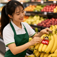 Autocollants promotionnels personnalisés avec logo, en vinyle découpé, pour la vente au détail, résistants à l'eau, autocollants durables pour le marché