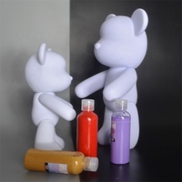 Artisanat Produit DIY Peinture Fluide Ours Creative Décorations Pour La Maison À La Main Poupée Figurine Jouets Cadeau pour Anniversaire Saint Valentin