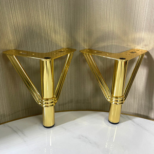 Luye Hardware Metal <b>Furniture</b> <b>Legs</b> 15Cm 18Cm <b>Gold</b> Plated Zinc Alloy Cold Rolled Steel Modern Simple Style - Product Image 3