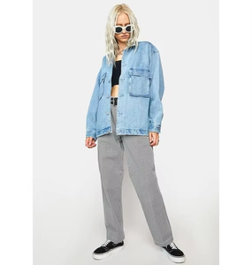 سترة نسائية من الدنيم, سترة نسائية من الدنيم طويلة وفضفاضة ، بمقاس كبير ، ملابس Punk <span class=keywords><strong>Rock</strong></span> ، جينز ضيق ، سترة نسائية من الدنيم ، معطف جينز نسائي 2023 - Product Image 5