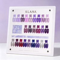 Kit de Vernis à Ongles Gel UV/LED 24 Couleurs Série Violette Sans HEMA, Soak Off, Étiquette Privée, OEM, ODM, Vente en Gros, Kit Nail Art