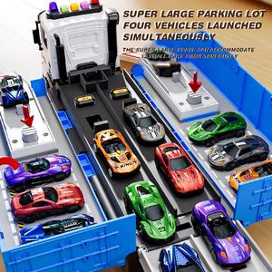 Ensemble de camions géants avec <span class=keywords><strong>circuit</strong></span> de course, voitures interactives Orbit Car, autorama, <span class=keywords><strong>circuit</strong></span> de stockage et de projection, camion conteneur, 4 voitures - Product Image 6