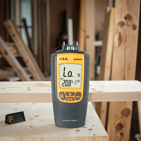Medidor de Humedad Digital para Materiales de Construcción VA8040, Analizador de Temperatura con Alertas de Alta/Media/Baja, 7 Alertas de Humedad para Diferentes Materiales