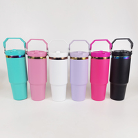 Portable 30oz En Acier Inoxydable Isolé Voyage Tasse Étanche En Plein Air Arc-En-Ciel Gobelet Or Placage Laser Gravé En Métal Camping