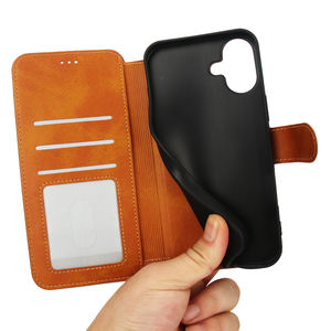 Nouvelle conception d'étui de téléphone portable magnétique antichoc en cuir et TPU avec protection de l'appareil photo pour - Product Image 4