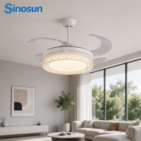 Ventilateur de plafond LED invisible avec lumière, télécommande, variateur d'intensité, moteur BLDC de 42 pouces, pour chambre à coucher, intérieur, qualité supérieure, best-seller OEM/ODM