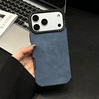 Nouvelle conception adaptée aux coques de téléphone iPhone 18 17 16 15 14 13 Pro Max, avec une texture en cuir haut de gamme automne/hiver