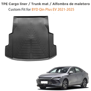 Tapis de coffre TPE sur mesure pour BYD Qin Plus EV 2021-2025 |   Tapis de coffre imperméable toutes saisons, antidérapant, protection de la cargaison arrière - Product Image 2