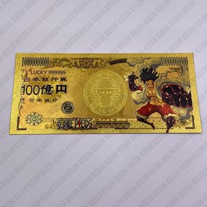 Livraison gratuite 14 designs Japan anime <span class=keywords><strong>One</strong></span> <span class=keywords><strong>Piece</strong></span> 10000 yens argent plastique 24k feuille d'or <span class=keywords><strong>billet</strong></span> de banque - Product Image 2