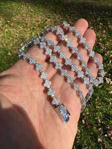 Collar de Cadena Baguette con Eslabones, Joyería de Regalo Unisex de Moda, Estilo Hip Hop Lujoso, Venta al por Mayor, Engaste de Bisel de 10.57-15.86 CT - Product Image 6