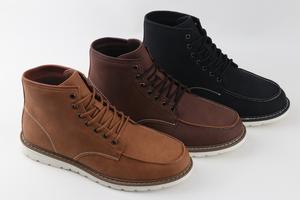 Goodyear รองเท้าหนังแท้สำหรับผู้ชาย, รองเท้าทำงานปิดด้วยเชือกผูกรองเท้าฤดูหนาวแตกต่างกัน - Product Image 4