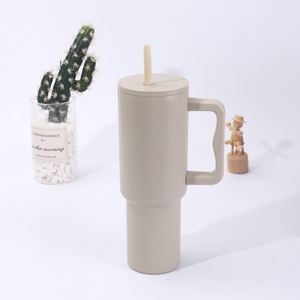 <b>40oz</b> H4.0 <b>Handle</b> Car Travel <b>Tumbler</b> Vacuum Mug Lid Straw Non-Slip Base OEM ODM Custom Color - Product Image 1