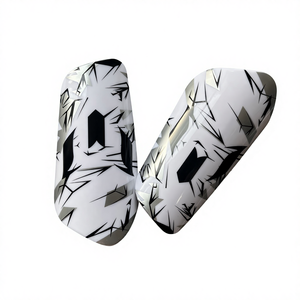 Voetbalscheenbeschermers, basis plastic pads, aangepaste logo's, volwassen beenbescherming - Product Image 4