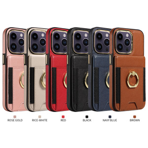 Nueva Funda de Teléfono Tipo Cartera de Cuero PU con Diseño Empresarial, Ranuras para Tarjetas de Crédito y Soporte para <span class=keywords><strong>iPhone</strong></span> 15 Pro Max - Product Image 4