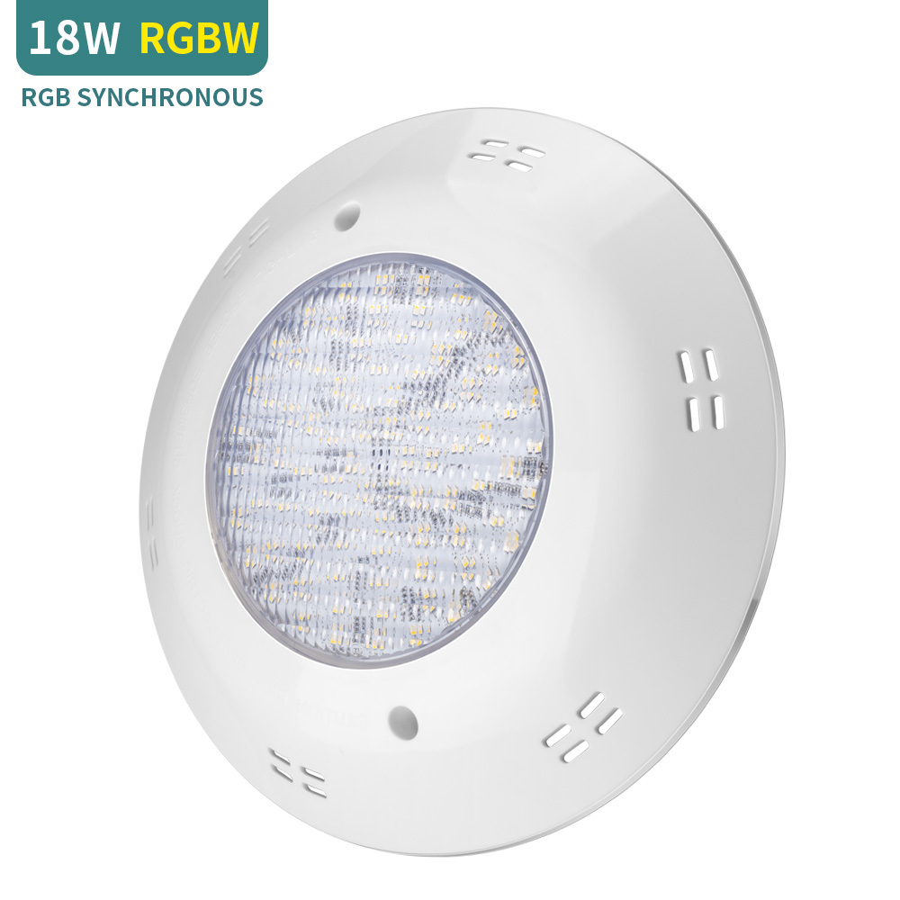 18W RGBW 100% Synchronous Control Led Color Changing Fiberglass Swimming Pool Light