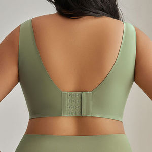 Venta al por mayor Push up Wire Free Ice Silk Sleep Jelly Bra Mujer Seamless Padded Bralette Bra Sujetador de talla grande <span class=keywords><strong>para</strong></span> el - Product Image 5