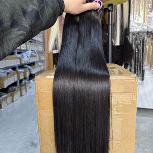 Extensions de cheveux humains lisses, options brutes et vierges, cuticules alignées, longueur et couleur personnalisées, vente en gros directe d'usine - Product Image 4