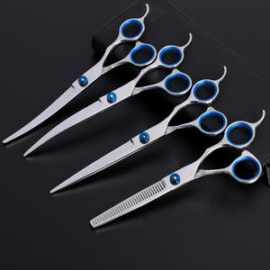 निर्माताओं की आपूर्ति विरोधी खरोंच दौर सिर रंग पालतू कैंची, स्टेनलेस स्टील परिष्करण सुरक्षा कैंची - Product Image 5