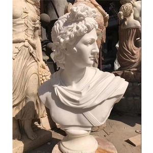 Figura personalizada de alta calidad, estatuas de busto de hombre, piedra Natural, tamaño real, mármol, hombre romano, escultura de busto griego para Decoración - Product Image 6