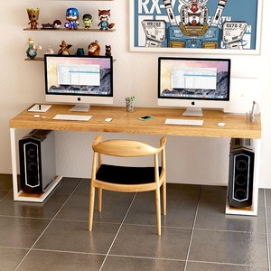 더블 데스크탑 및 코너 테이블 디자인의 간단한 내구성 단단한 나무 E 스포츠 컴퓨터 책상 - Product Image 4