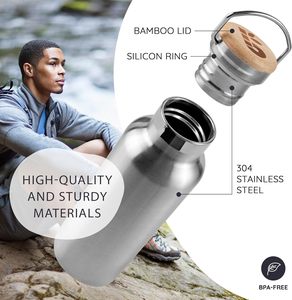 Bambow 32 Oz Water Bottle Insulated Water Bottles Water Bottle Stainless Steel Insulated Travel Stainless Water Bottles - Product Image 2