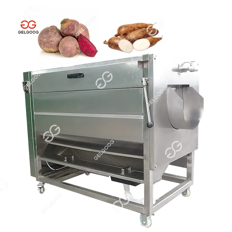 Automatische Cassava-Schäler-und Wasch bilder aus rostfreiem Stahl Kleine Bürste Kartoffel reinigung Cassava-Schälmaschine